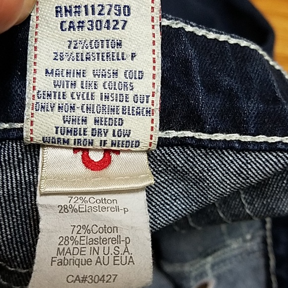 TRUE RELIGION ROCKSTAR STELLA, DARK WASH, SKINNY GIRLS JEANS 28x30 - Picture 7 of 8